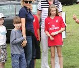 David Duchovny et Tea Leoni entourés de leurs enfants Madelaine et Kyd en 2010<br />