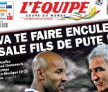 La une de <em>L\'Equipe</em> en kiosques le 21 mai 2010.