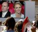 Ambiance sur la place du Palais Princier à Monaco, le 1er juillet 2011, lors du mariage civil du prince Albert et de Charlene Wittstock.