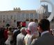 Ambiance sur la place du Palais Princier à Monaco, le 1er juillet 2011, lors du mariage civil du prince Albert et de Charlene Wittstock.