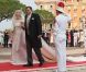 Charlène Wittstock fait son entrée dans la Cour d'honneur du palais  princier, pour la cérémonie religieuse l'unissant au prince Albert, à  Monaco, le 2 juillet 2011