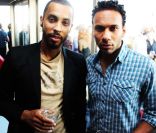 Disiz La Peste et le comédien Yassine Azzouz lors d'une soirée organisée à la Terrazza Martini, lieu ephémère installé sur les toits de Paris.