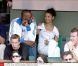 Avec sa compagne Cheryl, en 2003
A 35 ans, Patrick Vieira a annoncé le 14 juillet 2011 la fin de sa carrière sportive. Il se prépare à une retraite active chez les Citizens de Manchester City, dernier maillot qu'il a porté.