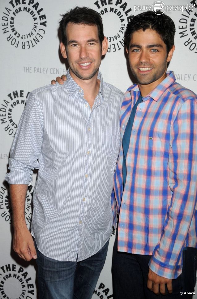 Doug Ellin et Adrian Grenier lors de la soirée consacrée à la série Entourage. New York, le 20 juillet 2011