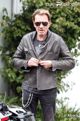 Johnny Hallyday à Los Angeles, en avril 2011.