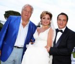 Massimo Gargia au mariage de Clara et Rami Gelareh, à Saint-Tropez, le 6 août 2011.