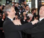 Gad Elmaleh et Alain Goldman sur le tapis rouge à Cannes, le 14/05/08