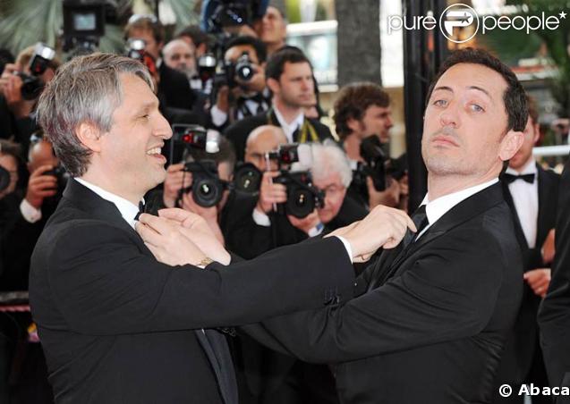 Gad Elmaleh et Alain Goldman sur le tapis rouge à Cannes, le 14/05/08