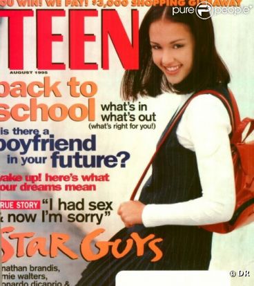 Jessica Alba pose pour sa toute première couverture de magazine à seulement 14 ans, pour  Teen . Août 1995.