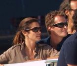Cindy Crawford et son époux Rande Gerber à leur arrivée à Venise pour la Mostra, le 30 août 2011.