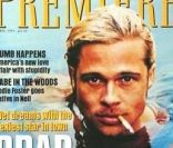 Brad Pitt, en couverture de l\'édition britannique du magazine <em>Premiere</em>. Avril 1995.<br />