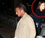Sean Penn et sa petite amie Shannon Costello sortent d\'un restaurant pendant leurs vacances à Miami, le 6 septembre