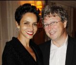 Farida Khelfa et Henri Seydoux au gala de la Fondation Pompidou, à Paris. 13  septembre 2011