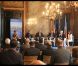 Rachida Dati et Mehriban Aliyeva lors de la conférence de haut niveau sur le thème : L'Azerbaïdjan : un partenaire stratégique pour la sécurité énergétique en Europe. Le 16 septembre, au bureau du Parlement Européen à Paris