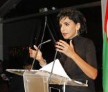 Rachida Dati lors du dîner organisé dans les jardins du Musée Rodin, à Paris, en présence de Mehriban Aliyeva, Première Dame d\'Azerbaïdjan. 15 septembre 2011<br />