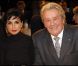 Rachida Dati et Alain Delon lors du dîner organisé dans les jardins du Musée Rodin, à Paris, en présence de Mehriban Aliyeva, Première Dame d'Azerbaïdjan. 15 septembre 2011
