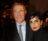 Rachida Dati et Gérard Mestrallet lors du dîner organisé dans les jardins du Musée Rodin, à Paris, en présence de Mehriban Aliyeva, Première Dame d\'Azerbaïdjan. 15 septembre 2011<br />