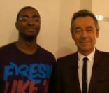 Les acteurs de Wesh, parodie de Bref avec Michel Denisot qui s'est prêté au jeu 