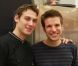 Alexis Braconnier et Grégory lors du salon Cuisinez avec M6, à Paris, le 7 octobre 2011