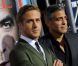 Ryan Gosling et George Clooney à l'avant-première de son film  Les Marches du pouvoir , à Los Angeles, le 9 octobre 2011.
