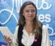 Sandrine Quétier lit la dictée d'ELA au collège Dupanloup à Boulogne Billancourt le 21 octobre 2011