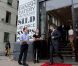 Le prince Frederik et la princesse Mary de Danemark, ici à l'inauguration du restaurant Aamanns/Copenhagen à TriBeCa, achevaient lundi 24 octobre 2011 leur visite officielle à New York, à la veille du vol retour vers Copenhague.
