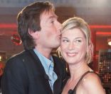 Pierre Palmade et Michèle Laroque, à Paris, le 11 septembre 2001. 