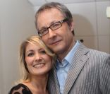 Alexandre Pesle et Eleni Laiou lors de l'enregistrement de Vendredi sur un plateau !, diffusé le vendredi 4 novembre 2011 sur France 3