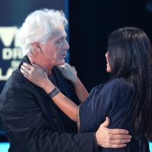 Anggun et Gérard Lenorman lors de l'enregistrement de Vendredi sur un plateau !, diffusé le vendredi 4 novembre 2011 sur France 3