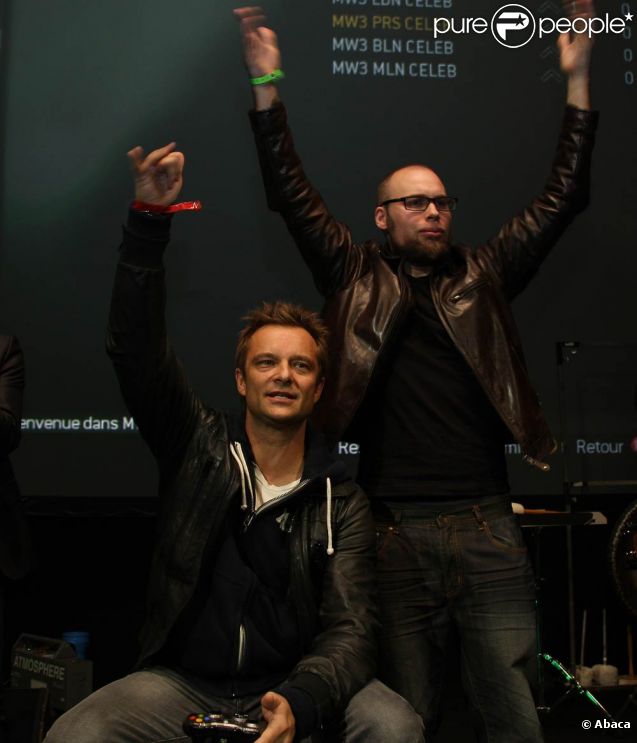 David Hallyday, vainqueur du concours des VIP ! Dans les rangs de ses recrues people, Activision comptait quelques bombes pour rendre le lancement de  Call of Duty: Modern Warfare 3  encore plus explosif, lundi 7 novembre 2011 au Palais de Chaillot !