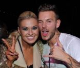 M. Pokora avec Katrina de Danse avec les stars au Métropolis à Rungis le 5 novembre 2011 après son concert  
