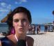 Miss Bourgogne lors de la séance photo en bikini sur la plage en novembre 2011 à Cancun au Mexique