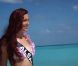 Séance photo en bikini sur la plage en novembre 2011 à Cancun au Mexique