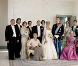 Photo de famille au mariage de Marie Cavallier et Joachim de Danemark