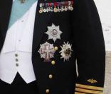La reine Margrethe et le prince Henrik au mariage de Marie Cavallier et Joachim de Danemark