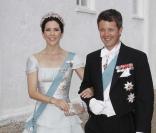 Le prince héritier Frederik et la princesse Mary au mariage de Marie Cavallier et Joachim de Danemark