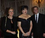 Roselyne Bachelot, aux côtés Valérie Wertheimer et Antoine Antaki, assiste au dîner de gala de l'association Action Innoncence, le 24 novembre 2011, au Ritz Paris.