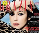 Monica Bellucci, en couverture du magazine Grazia France de septembre 2011.<br />