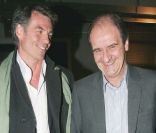 Bruno Gaccio et Pierre Lescure à Paris, le 27 septembre 2007.