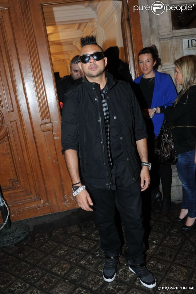Sean Paul sort du Milliardaire le 6 décembre 2011 à Paris