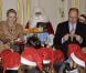 Charlene et Albert de Monaco lors du Noël du Rocher ont ravi les enfants le 14 décembre 2011 