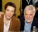Nicolas Bedos et son père Guy Bedos en février 2005 à Paris