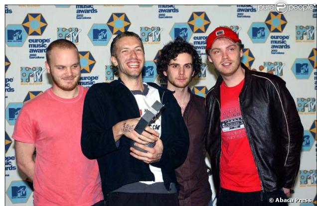 Le groupe anglais Coldplay en 2002