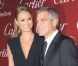 Stacy Keibler et George Clooney lors du festival de cinéma de Palm Springs à Los Angeles le 7 janvier 2012