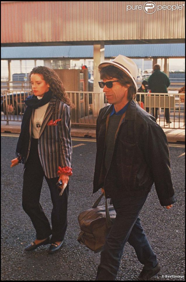 Mick Jagger et sa fille aînée Karis à Londres, en 1994.