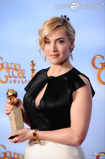 Kate Winslet aux Golden Globes à Los Angeles, le 15 janvier 2012.