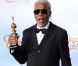 Morgan Freeman, honoré aux Golden Globes à Los Angeles, le 15 janvier 2012.