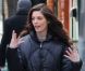 Ashley Greene sur le tournage de la série Pan Am à New York, le 16 janvier 2012