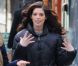 Ashley Greene sur le tournage de la série Pan Am à New York, le 16 janvier 2012