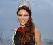 Delphine Wespiser, Miss France 2012 : somptueuse lors de sa visite dans le prestigieux Morocco Mall de Casablanca au Maroc le 12 janvier 2012 